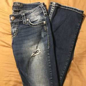Distressed Silver jeans